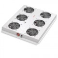 Вентиляционная панель для серверных шкафов LANDE DYNAmax, 6 вентиляторов, с цифровым термостатом, серая