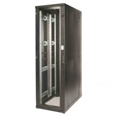 DYNAcenter 19" Серверный напольный шкаф для ЦОД 42U, 800х1000, передняя дверь одностворчатая, задняя дверь двустворчатая, перфорация, цвет черный