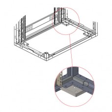 DYNAcenter 19" Комплект крепления шкафов для ЦОД  к полу с использованием роликов, цвет черный