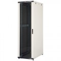 CKline 19" Телекоммуникационный напольный шкаф 22U, 600х1000, передняя дверь одностворчатая, стекло, задняя дверь одностворчатая, металл, цвет серый