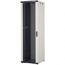CKline 19" Телекоммуникационный напольный шкаф 42U, 600х600, передняя дверь одностворчатая, стекло, задняя дверь одностворчатая, металл, цвет черный