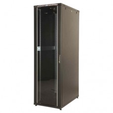 CKline 19" Телекоммуникационный напольный шкаф 26U, 600х800, передняя дверь одностворчатая, стекло, задняя дверь одностворчатая, металл, цвет черный