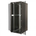 CKline 19" Телекоммуникационный напольный шкаф 32U, 800х800, передняя дверь двустворчатая, стекло, задняя дверь одностворчатая, металл, цвет черный
