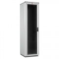 DYNAmic 19" Телекоммуникационный напольный шкаф 20U, 600х600, стеклянная одностворчатая передняя дверь, металлическая задняя дверь с кабельными вводами, цвет серый