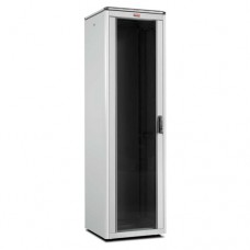 DYNAmic 19" Телекоммуникационный напольный шкаф 47U, 600х800, стеклянная одностворчатая передняя дверь, металлическая задняя дверь с кабельными вводами, цвет серый