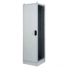 Индустриальный шкаф IP55, базовая конструкция, Ш=800мм, Г=500мм, В=1600мм (33U), передняя дверь одностворчатая, металл,  цвет серый