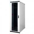 Just1Minute 19" Телекоммуникационный напольный шкаф 36U, 600х1000, алюминий, передняя дверь одностворчатая, стекло, задняя дверь одностворчатая, металл, цвет серый
