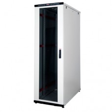 Just1Minute 19" Телекоммуникационный напольный шкаф 47U, 600х1200, сталь, передняя дверь одностворчатая, стекло, задняя дверь одностворчатая, металл, цвет черный