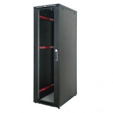Just1Minute 19" Телекоммуникационный напольный шкаф 26U, 600х800, сталь, передняя дверь одностворчатая, стекло, задняя дверь одностворчатая, металл, цвет серый