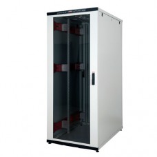 Just1Minute 19" Телекоммуникационный напольный шкаф 45U, 800х1200, сталь, передняя дверь одностворчатая, стекло, задняя дверь одностворчатая, металл, цвет черный
