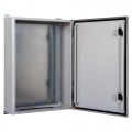 Индустриальный настенный шкаф IP66, Ш=200мм, Г=150мм, В=300мм, передняя дверь металл,  цвет серый