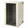 PROline 19" Телекоммуникационный настенный шкаф 16U, 600х450, дверь металл, цвет серый