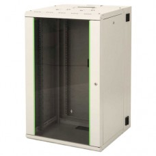 PROline 19" Телекоммуникационный настенный шкаф 20U, 600х450, дверь стекло, цвет серый