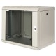 PROline 19" Телекоммуникационный настенный шкаф 9U, 600х450, дверь стекло, цвет черный